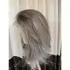 02 Invisible knots hd lace 13x6 lace front wig ashy blonde lowlight color double drawn virgin hair wig
