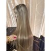 03 13x6 Transparent Lace Ombré blonde and ashy brown balayage color double drawn virgin hair wig