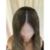 Invisible knots hd lace medical wig all handmade ombre blonde double drawn virgin hair wig