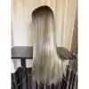 05 Ombré honey blonde and ashy brown balayage color 13x6 hd lace double drawn virgin hair wig