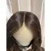 05 Invisible knots hd lace 13x6 lace front wig with 4x4 silk base Brunnett Brown color double drawn virgin hair wig