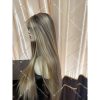 05 13x6 Transparent Lace Ombré blonde and ashy brown balayage color double drawn virgin hair wig