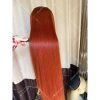 05 13x6 Transparent Lace #350 Ginger color double drawn virgin hair wig
