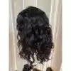 06 Curly hair 13x6 Transparent Lace Natural color double drawn virgin hair wig