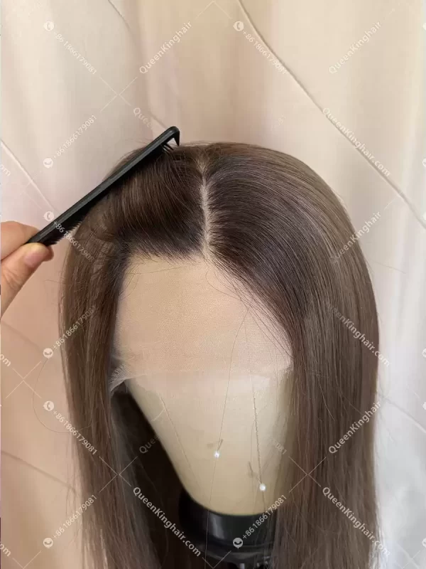Invisible knots hd lace medical wig all handmade ombre blonde double drawn virgin hair wig