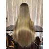 08 Ombré honey blonde and ashy brown balayage color 13x6 hd lace double drawn virgin hair wig