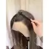 Invisible knots hd lace medical wig all handmade ombre blonde double drawn virgin hair wig
