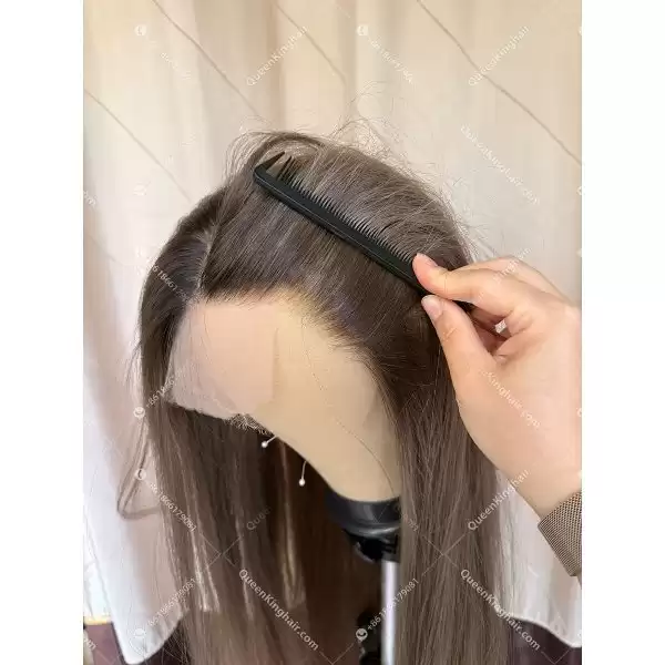 Invisible knots hd lace medical wig all handmade ombre blonde double drawn virgin hair wig