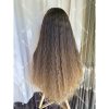 01 Medical all handmade wig transparent lace double drawn virgin hair wig custom color natural curly